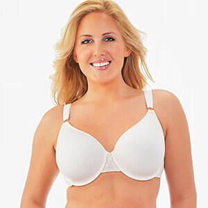 Vanity Fair Beautifully Smooth Breathable Comfort Full Figure Bra White 38DD NWT